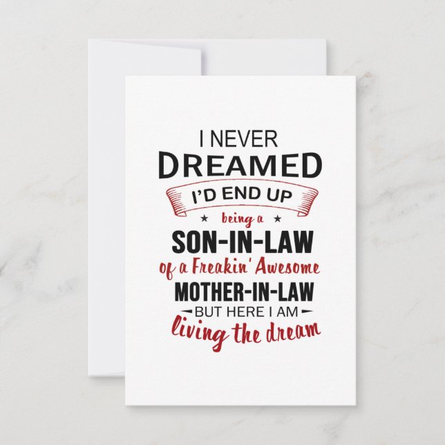 Convite Nunca Sonhei que acabaria sendo um genro (Frente)