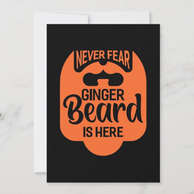 Convite Nunca Tema, Ginger Beard Está Aqui (Frente)