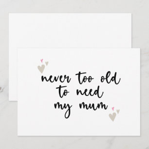Convite Nunca Velho Demais Para Precisar Da Minha Mãe Pres
