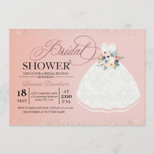 Convite nupcial da refeição matinal do chá de