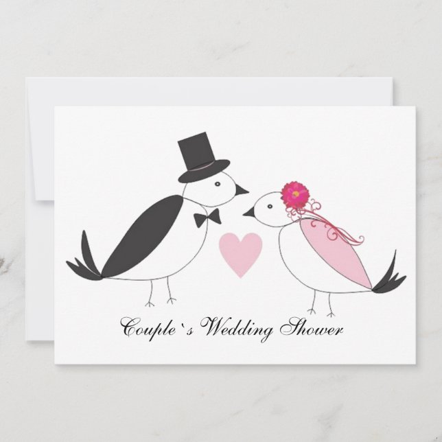 Convite nupcial do chá de casamento do casal dos (Frente)