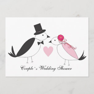 Convite nupcial do chá de casamento do casal dos