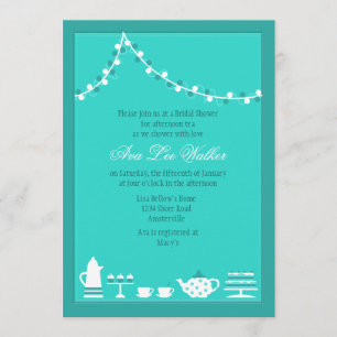 Convite nupcial do tea party