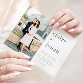 Convite Nupcial Moderno para Casamento de Fotos MN