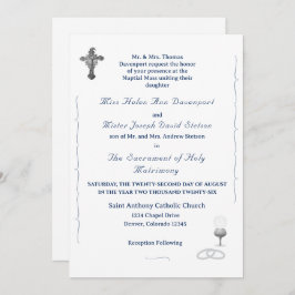 Convite Nuptial Grace Catholic Wedding Invitation