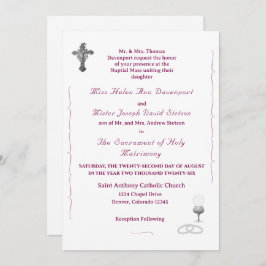 Convite Nuptial Grace Catholic Wedding Invitation