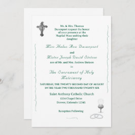 Convite Nuptial Grace Catholic Wedding Invitation