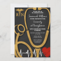 Nursing Graduation Celebration Black and gold