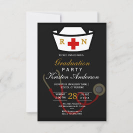 Convite Nursing Graduation Invitation