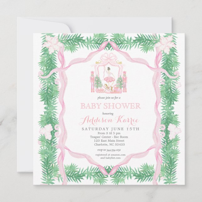 Convite Nutcracker Baby Shower Invitation (Frente)