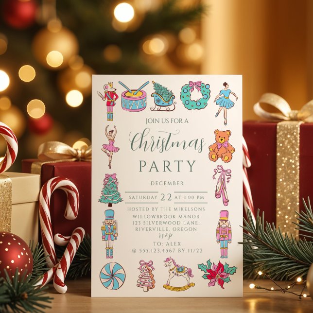 Convite Nutcracker Ballet Christmas (Criador carregado)