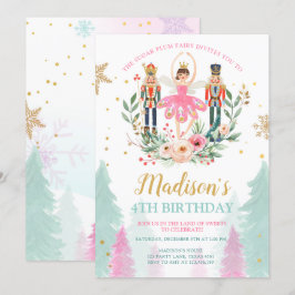 Convite Nutcracker Birthday Garota Balé Suger Plum