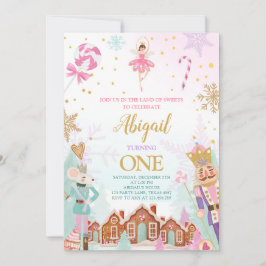 Convite Nutcracker Birthday Girl Land of Sweets Fairy Invi