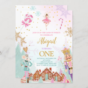 Convite Nutcracker Birthday Girl Land of Sweets Fairy Invi