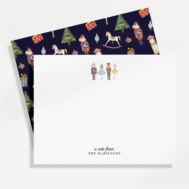 Convite Nutcracker Christmas Stationery Note Card (Criador carregado)