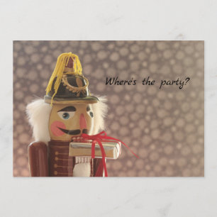 Convite Nutcracker com presente de prata