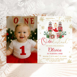Convite Nutcracker Winter Onederland 1st Birthday Photo