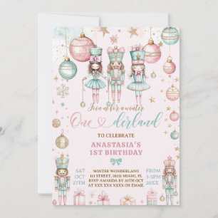 Convite Nutcracker Winter Wonderland 1º Aniversário  