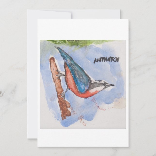 Convite Nuthatch Greeting Card (Frente)