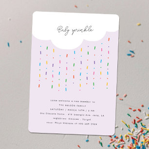 Convite Nuvem e doces borrifam borboletas roxas