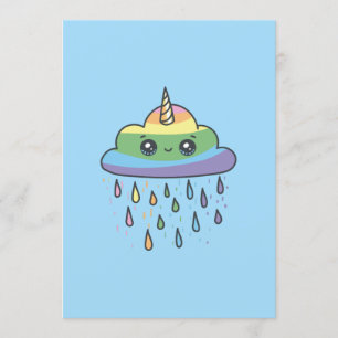 Convite Nuvem Unicorn Cólvora