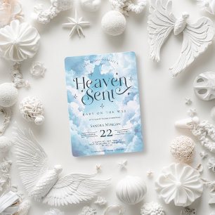 Convite Nuvens Angelicais Personalizadas Enviadas do Céu p