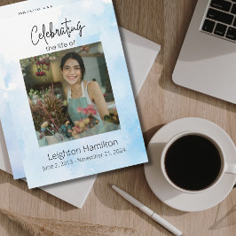 Convite Nuvens Celebração Funeral do Programa Life