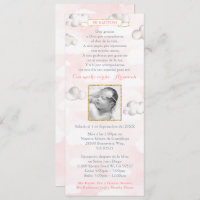 Nuvens rosa e Douradas Baptism Latina Bautismo