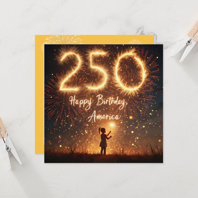 Convite O 250º CHURRASCO de Aniversário da América (Frente/Verso In Situ)
