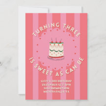 O 3 é tão doce quanto pode ser - Terceiro Aniversá