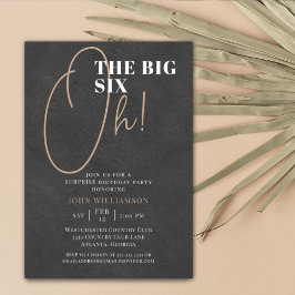 Convite O 60º aniversário surpresa do couro preto