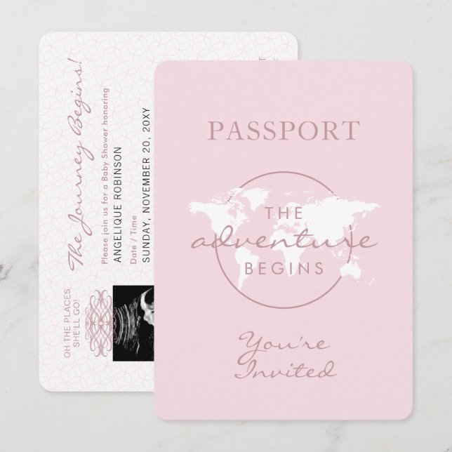 Convite O Adventure inicia o Viagem do Passport Chá de fra (Frente/Verso)