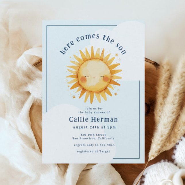 Convite O Amarelo Azul vem o Chá de fraldas do Filho Menin (Criador carregado)