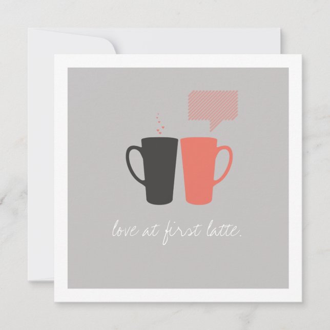 Convite O "amor chá de primeiro Latte" convida (Frente)