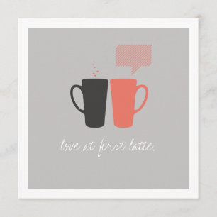 Convite O "amor chá de primeiro Latte" convida
