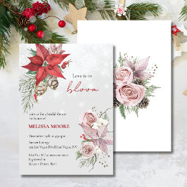 Convite O Amor De Inverno Está Na Poinsettia Do Chá de pan