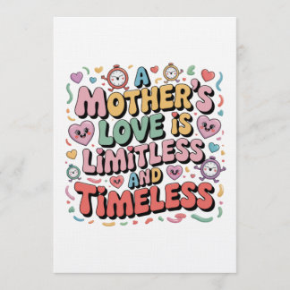 Convite O Amor De Uma Mãe É Ilimitado E Atemporal