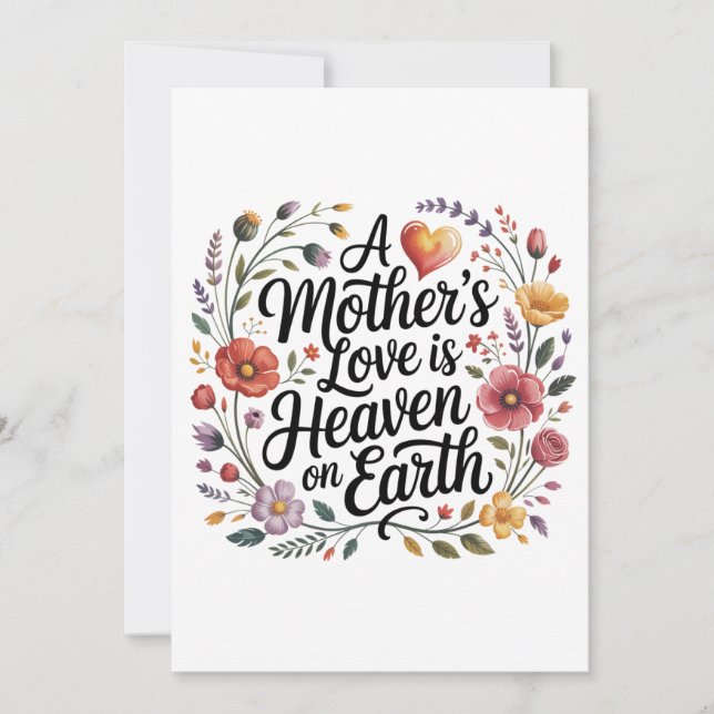 Convite O Amor de uma Mãe é o Céu na Terra (Frente)