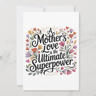 Convite O Amor de uma Mãe É o Superpoder Definitivo
