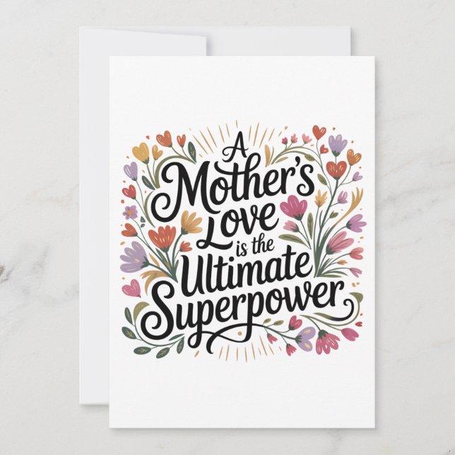 Convite O Amor de uma Mãe É o Superpoder Definitivo (Frente)