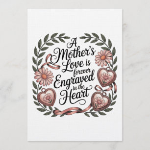 Convite O Amor De Uma Mãe Está Gravado Para Sempre No Cora