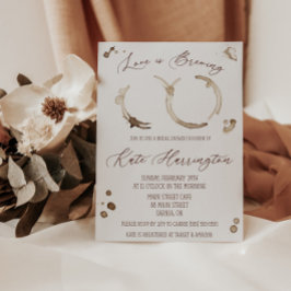 Convite O amor é a criação, o café, as manchas, o Chá de p