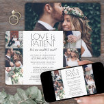 Convite O amor é a Recepção de casamento 7 do paciente Col<br><div class="desc">Convide a família e os amigos para uma recepção elegante de casamento com este na moda moderno convite de "amor é paciente, mas não podíamos esperar". Toda a redação é simples de personalizar para qualquer comemoração apenas de recepção, incluindo uma festa de elopemento poste, cerimônia de renovação de votos, casamento...</div>