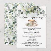 O amor é criar café Chá de panela Eucalyptus