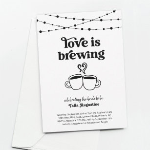 Convite O amor é criar Casais de café / Chá de panela