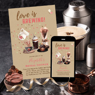 Convite O Amor É Criar CHÁ DE PANELA Café Muffins INVIT