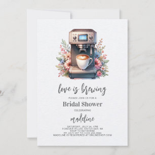 Convite O amor é criar Chá de panela de café