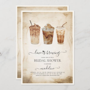 Convite O amor é criar Chá de panela de café