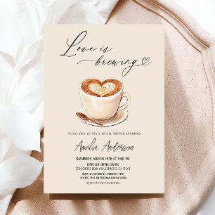 Convite O amor é criar Chá de panela de café