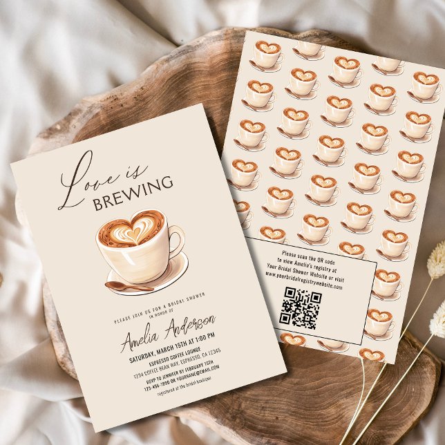 Convite O amor é criar Chá de panela de café (Criador carregado)